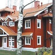 Проектирование деревянных коттеджей: финские деревянные дома, срубы из оцилиндрованного бревна, деревянные коттеджи из клееного бруса фото