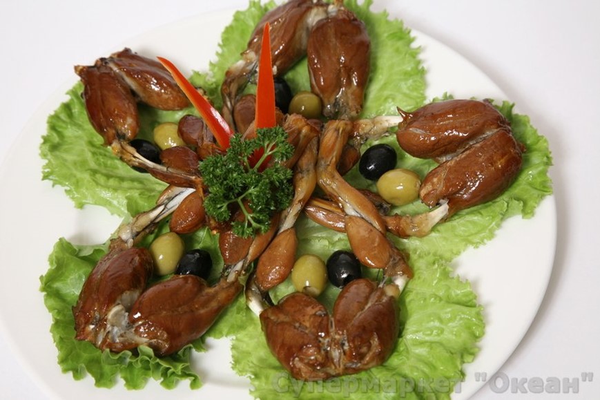 Лягушачьи лапки горячего копчения 1 кг. в Омске (Мясо лягушек ...