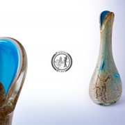 Функционально-декоративная ваза из стекла, ручной работы. Артикул 0075_2