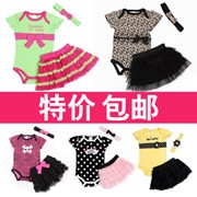 Одежда детская 2013 summer baby romper girl&#39-s fashion cotton baby jumpsuit,infant rompers bodysuit 3 pcs set baby clothing wear free shipping, код 1119959891 фото