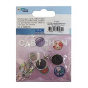 61633016 Серьги с подвесками Cabochon, серебристый цвет, Ø18мм Glorex фото