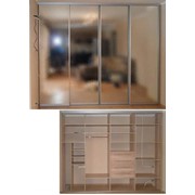 Шкафы-купе встроенные с зеркальными дверьми фото