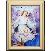 Картина Ангел-Защитник малая с кристаллами Swarovski (1446) фотография