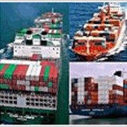 Морские контейнерные перевозки грузов. фото
