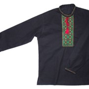 Черная мужская рубашка вышиванка ЧЛ-03, купить вышиванку в Харькове