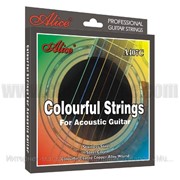 Alice A407C Цветные струны для акустической гитары С фотография