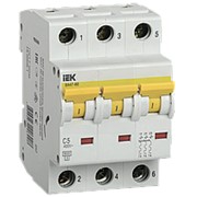 Выключатель автоматический модульный IEK Выключатель автоматический ВА47-60 3Р 16А 6кА х-ка С фотография