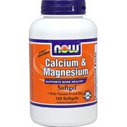 Calcium & Magnesium Now Foods 120 softgels (минералы)