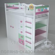 Кровать-чердак детская Золушка Mix/White. фото