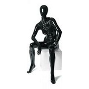 Манекен кукла сидящая черная фото