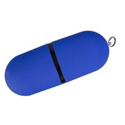 USB-флешка на 16 ГБ, с покрытием soft-touch, синий фотография