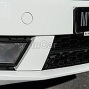 Накладка на передний бампер Skoda Octavia 2013-2017 фото