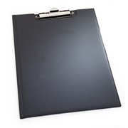 Папка-планшет А5 из картона, обтянутого ПВХ, карман на передней обложке Черный фотография