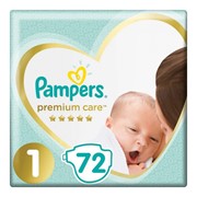 Подгузники 72 шт. PAMPERS (Памперс) Premium Care Newborn, размер 1 (2-5 кг), 1210787 фото