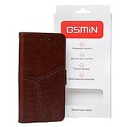 Кожаный чехол-книжка GSMIN Series Ktry для LG V30 Plus с магнитной застежкой (Темно-коричневый) фотография
