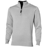 Пуловер Set с застежкой на четверть длины, серый/черный фотография