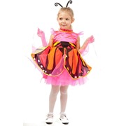 Карнавальный костюм для детей Пуговка Бабочка с ободком детский, 30 (116 см) фото