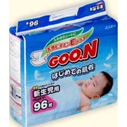 Японские подгузники Goon Newborn до 5кг 96шт. фото