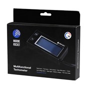 Тахометр универсальный со счетчиком моточасов, датчиком температуры, вольтметром, с подсветкой и сменной фото