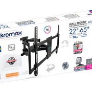 Кронштейн для телевизора Kromax ATLANTIS-35 new черный 22“-65“ макс.50кг настенный поворотно-выдвижной и фото