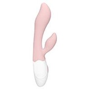 Розовый G-spot вибратор Sunset со стимулятором клитора - 20 см.