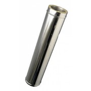 Труба-удлинитель термоизоляционная для дымохода Версия Люкс нерж/оцинк L 0,5-1 м, толщина 0,8 мм, D 100-300 мм фото
