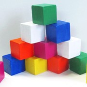 Конструктор деревянный Кубики крашеные 512412 50х50х50