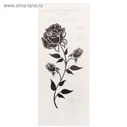 Татуировка на тело “Черная роза“ 5,6х12 см фото