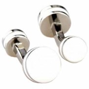 Запонки-штанги Pasadore White-Silver Сrystal фото