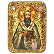 Подарочная икона Святитель Василий Великий на мореном дубе фото