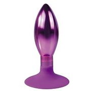 Фиолетовая каплевидная анальная пробка - 10 см. фотография