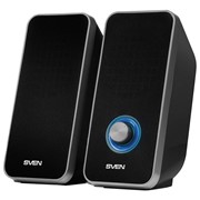Колонки компьютерные SVEN 325, 2.0, 2х3 Вт, пластик, черные, SV-014643 фото