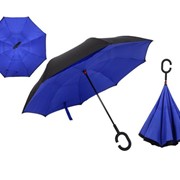 Зонт наоборот синий фото