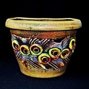 Горшок для цветов из керамики ручной работы “Кашпо лепка“ фотография