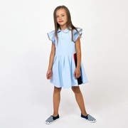 Платье для девочки, цвет голубой, рост 116 см фото