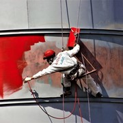 Покраска фасадов и металлоконструкций методом промышленного альпинизма фото