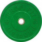 Диск для штанги Profi-Fit каучуковый, цветной, d-51 10кг