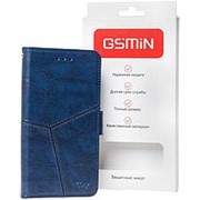 Кожаный чехол-книжка GSMIN Series Ktry для Samsung Galaxy S8 Plus с магнитной застежкой (Синий) фото