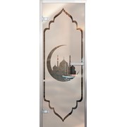 Стеклянная дверь в хамам Арт Стандарт фото