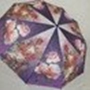 Женский зонт полуавтомат №1406 с цветами фирмы "Susino"
