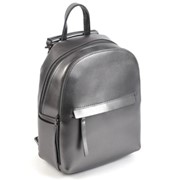 Компактный женский рюкзак кожа 28 см серый фотография