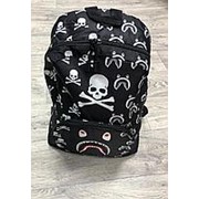 Рюкзак Bape чёрный с черепами фото