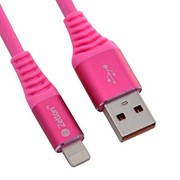 USB кабель Zetton USB SyncCharge Round Soft TPE Data Cable USB to Lightning розовый (ZTUSBRSTPKA8) фото