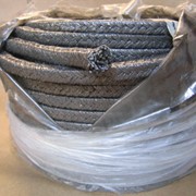 Набивка сальниковая АГИ 4-28мм асбестовая, плетеная, проклеянная с графитом, ингибированная фото
