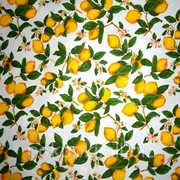 Скатерть хлопковая Лимонная фантазия квадрат фотография