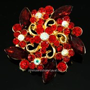 Брошь ''Веночек из цветных камней'', (4,5 см) 222121(21) фото