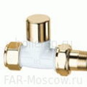 Вентиль запорный прямой, 1/2”, М24х19, золото/белая эмаль, артикул FL 021012