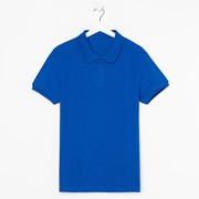 Футболка-поло мужская, цвет василёк, размер 56 фото