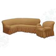 Чехол для мягкой мебели 2пред диван угловой, кресло 6083, трикот, 100%пэ, фото
