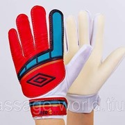 Перчатки вратарские юниорские UMB (р-р 7-9, бело-красный) фото